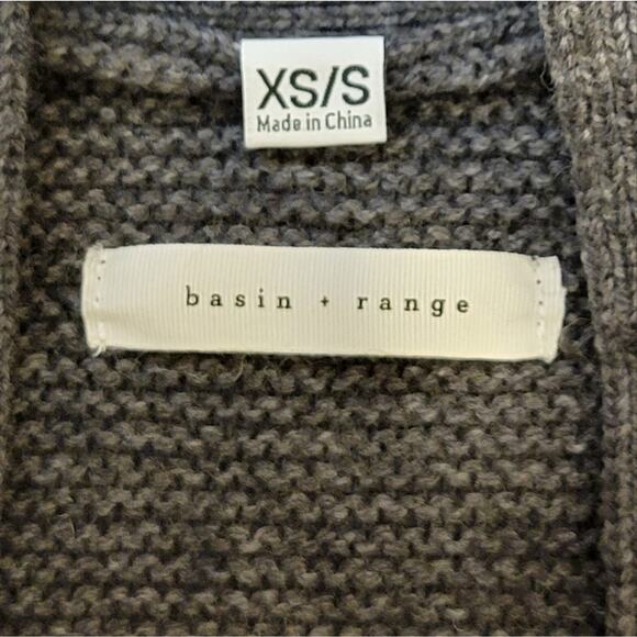 Basin Range Wool Angora Ribbed Gray Long Knit Cardigan Sweater Size XS - Picture 5 of 8